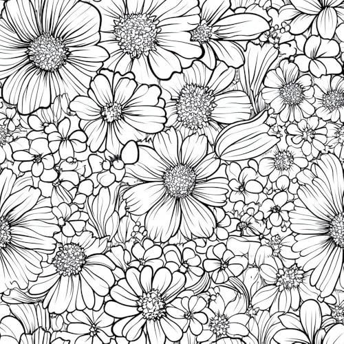 JIAOQSS Papel pintado autoadhesivo Floral en blanco y negro Papel tapiz adhesivo Flores naturales Papel tapiz de vinilo apto para inquilinos impermeable para bricolaje para dormitorio sala de estar