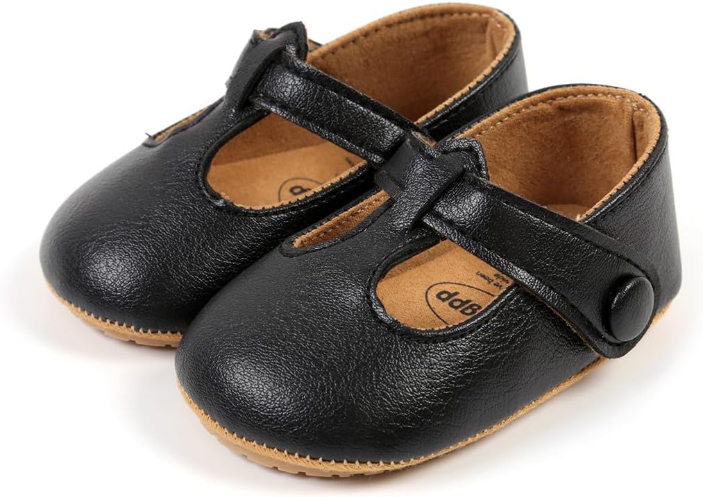 Baby Shoes Mary Jane Flats Non Slip Soft Sole Infant Toddler Sneakers First Walkers Party Christmas Dress Shoes - Image 4