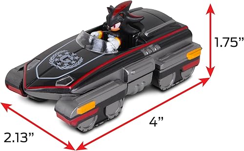 Miniatura 3 de NKOK Sonic The Hedgehog All-Stars Racing Transformed Shadow Pull Back Racer; no requiere baterías; tira hacia atrás, suelta y mira Shadow Race,