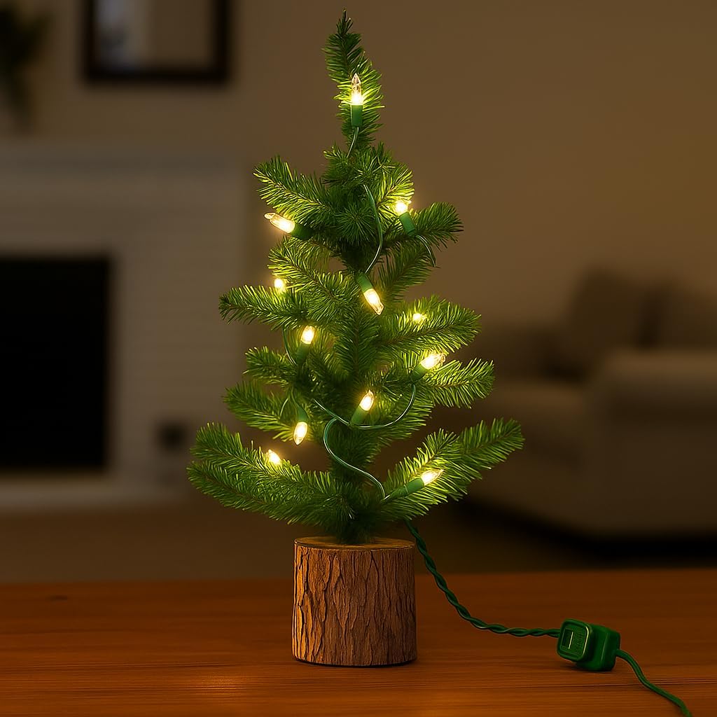 Novelty Lights 5 Feet 10 Bulbs Vintage Short Mini Light String, Clear Bulbs on Green Wire, 4-Inch Spacing Fairy Lights, Connectable End-to-End, UL Listed for Indoor/Outdoor - Image 4