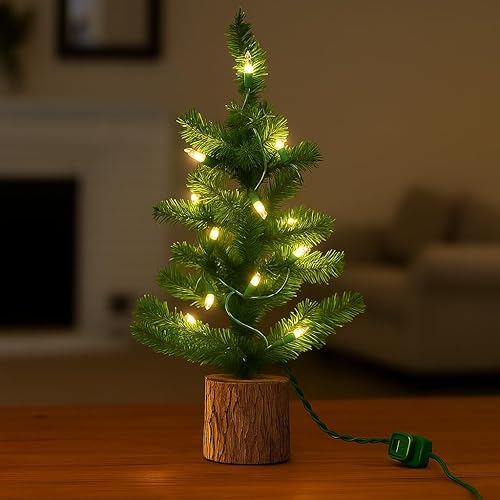 Miniatura 4 de Novelty Lights Juego de 20 mini luces transparentes para manualidades, no conectables, cable verde, 8 pies de largo