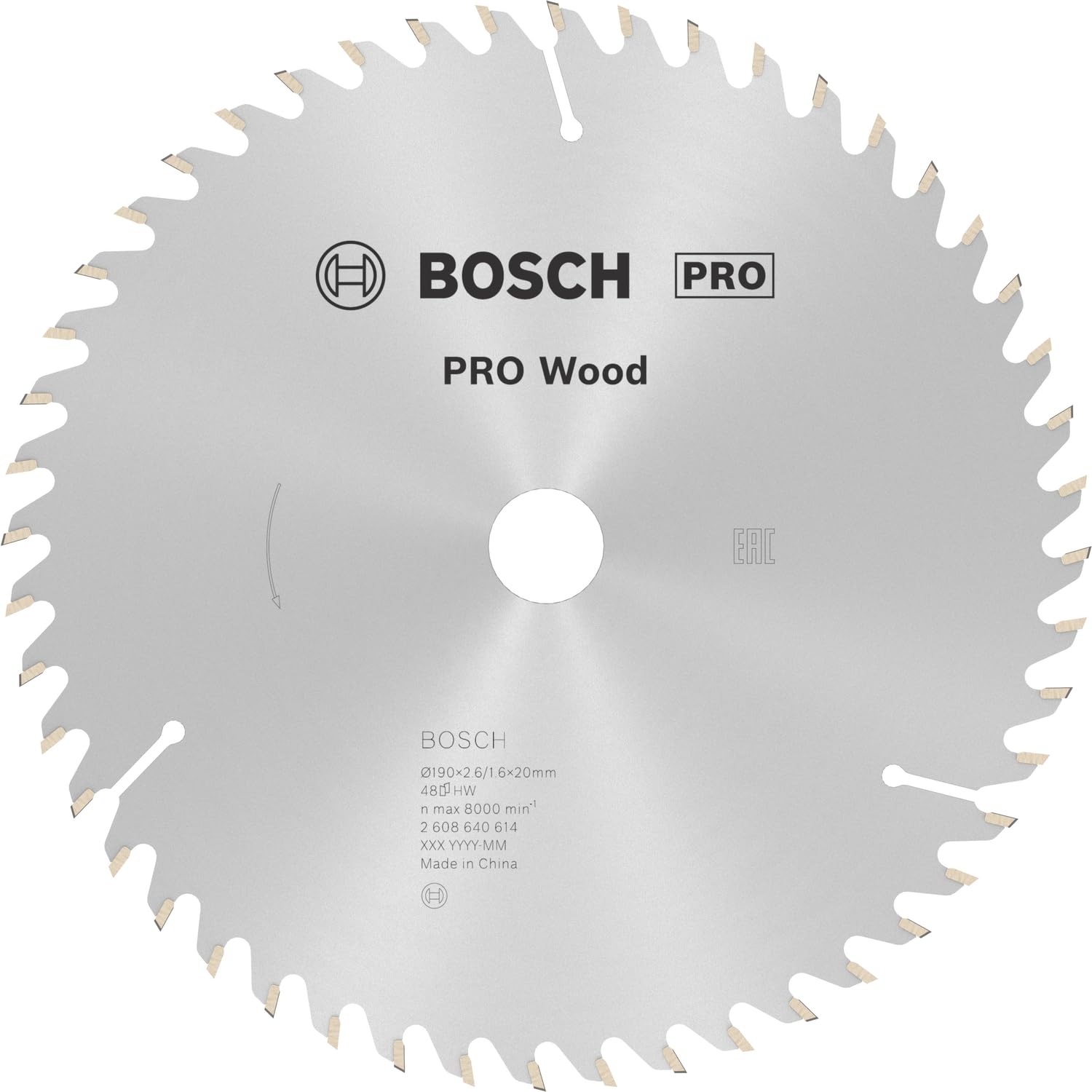 Bosch PRO Optiline Wood Cutting Saw Blade 190mm 48T 20mm