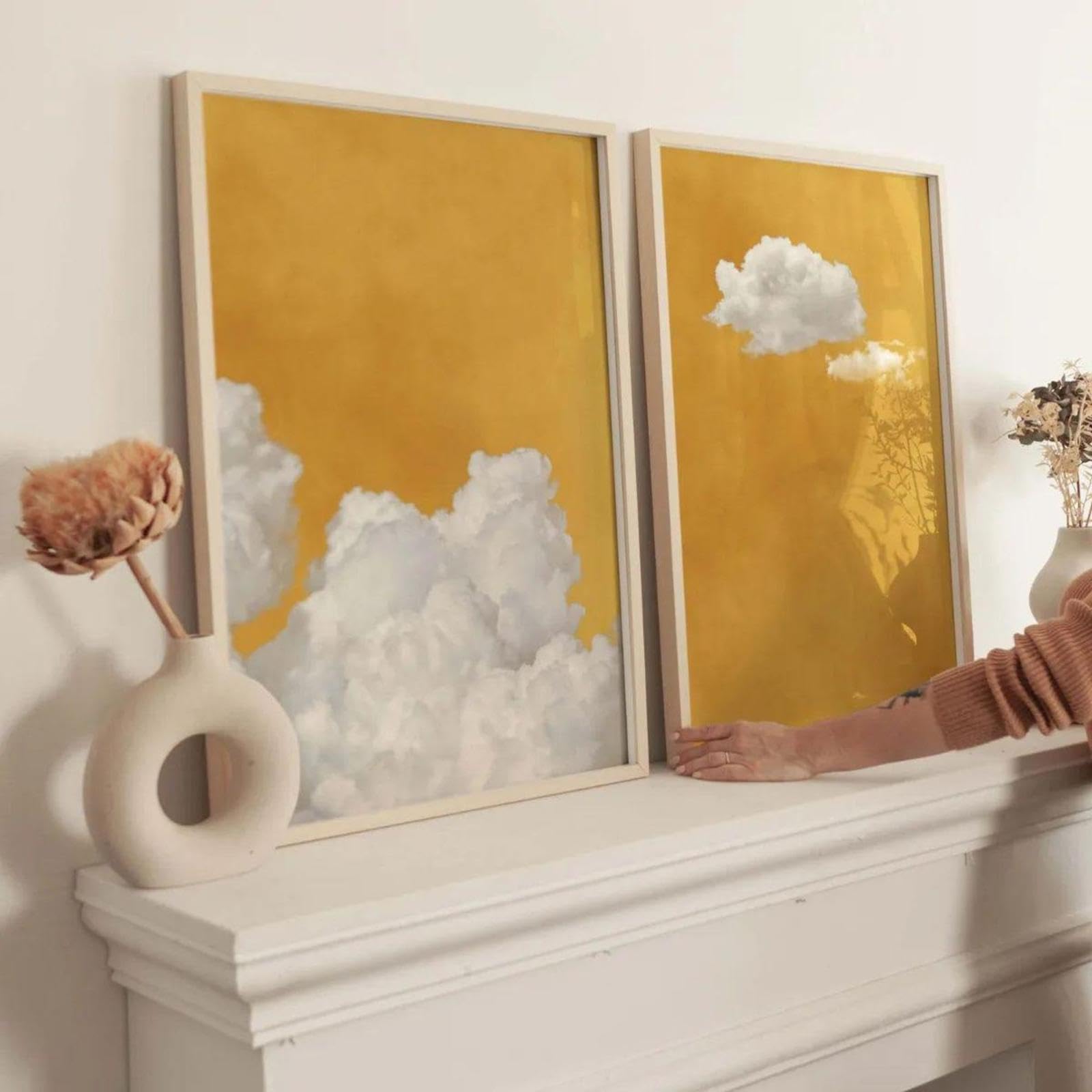 Impression Nuage pour salon chaleureux et minimaliste - 8