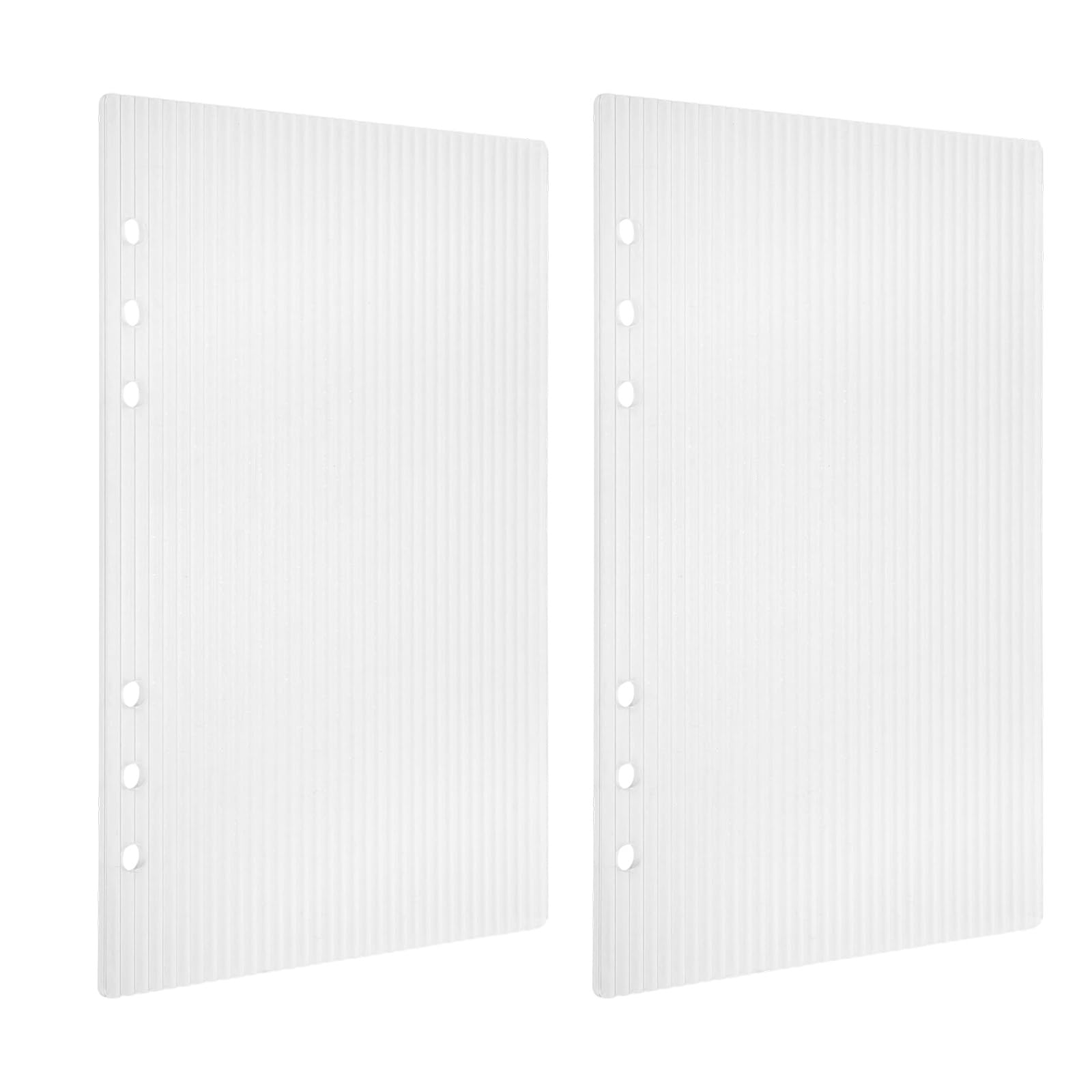 YOKIVE A5 Binder Cover 6 Ring Clear Acrylic Notebook Cover, Clear 2Pcs