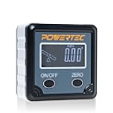 POWERTEC 71828 Table Saw Angle Gauge, Digital Angle Finder Protractor, Digital Level Box, 1 Pack, Digital Angle Gauge for Woodworking, Table Saw, Miter Saw