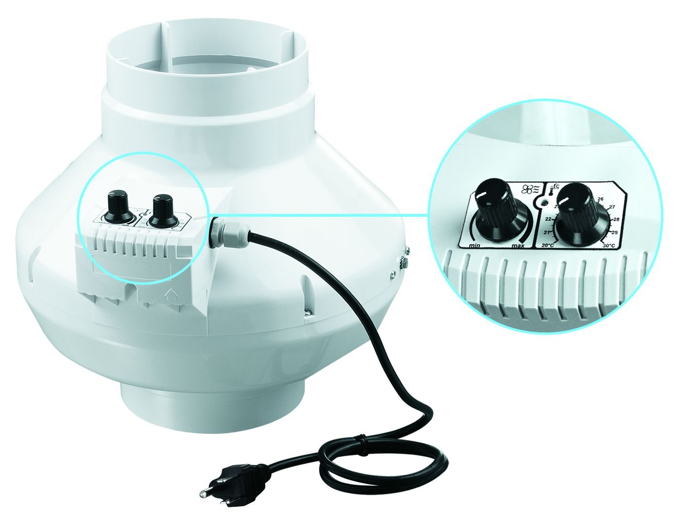 Buy VENTSUS VK 150 U Inline Centrifugal Fan with Temperature and Speed