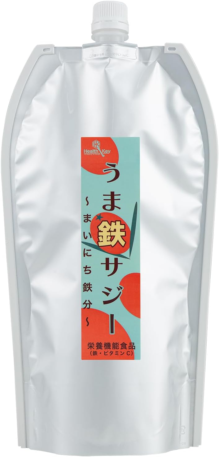 ヘルスキー うま鉄サジー まいにち鉄分 サジージュース 900mL パウチ 沙棘 ドリンク スーパーフード 鉄分 ビタミンC 栄養補給 健康 美容