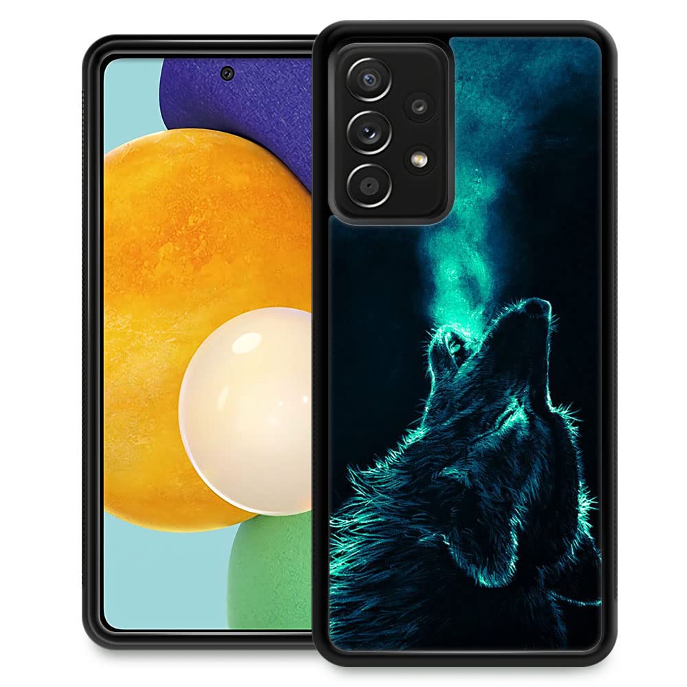 ZHEGAILIAN Case Compatible with Samsung Galaxy A53 5G Case,Nebula Wolf Back Pattern Design Soft Silicone TPU Anti-Drop Anti-Slip Protective Case for