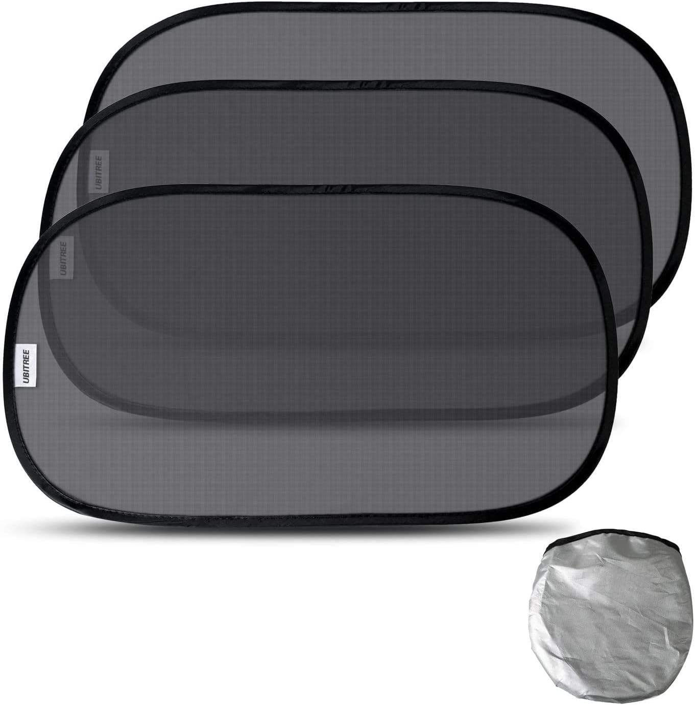 UBITREE Car Sun Shades for Rear and Side Window Premium Baby Car Shade Protect Your Baby or Pet from UV Rays -Blocks 98% UV Rays With Storage Pouch
