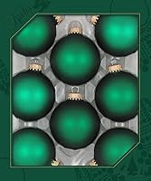 Vista 7 de Christmas By Krebs Adornos de bola de Navidad de vidrio sin costuras de diseñador hechos en EE.UU., 2 5/8" (67mm), 8 piezas