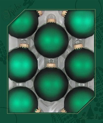 Miniatura 9 de Adornos de cristal para árbol de Navidad, 2.63 pulgadas 8 piezas, bolas de diseño de Christmas By Krebs sin costuras para colgar en festividades