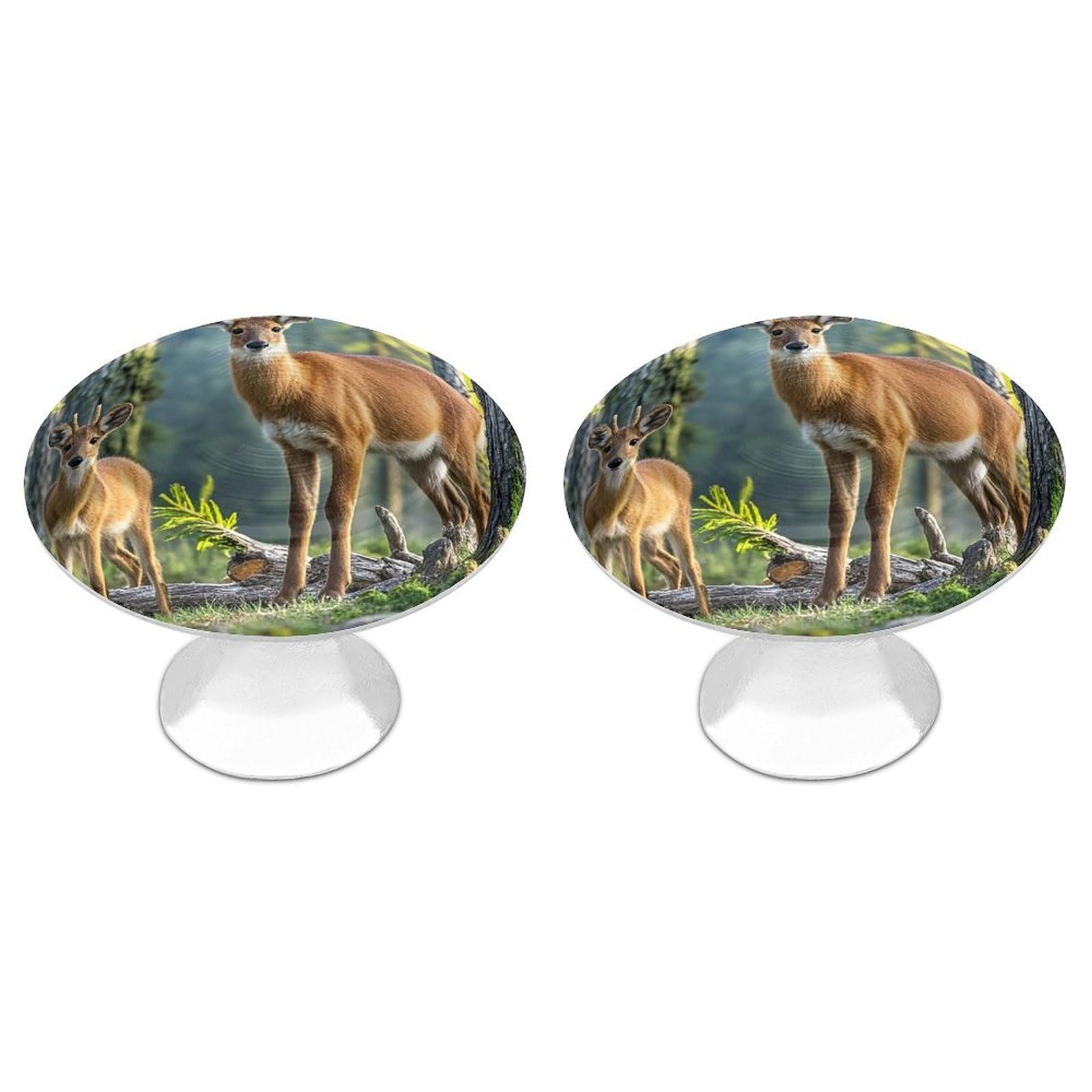 FekiLoot Animals and Woodland Cabinet Knob Kitchen Drawer Knob Stainless Steel Round Drawer Pulls Modern Cabinet Hardware Vintage Dresser Drawer for Kitchen Bathroom Closet Dresser Cabinets