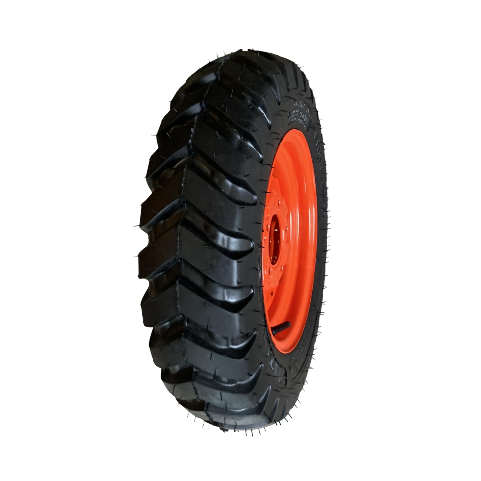 NEW CARLSTAR Heavy Duty 5.70-12 Trac Chief Skid Steer Tire on Wheel/Rim (5 lug) for Bobcat 440, 453, 463, S70 & more -5.70X12 (1/2 INCH LUGS -Right Side Mount)