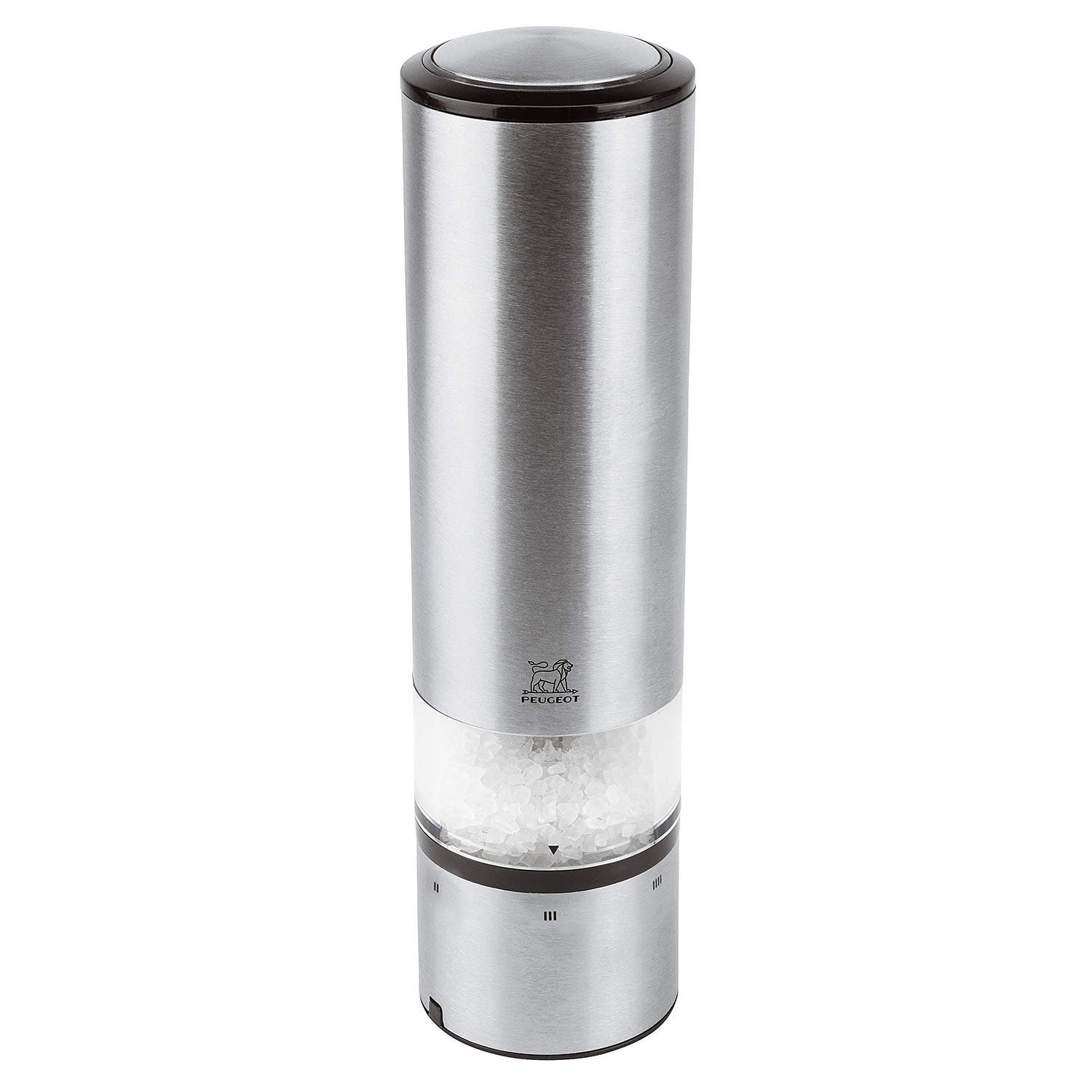 Moulin à sel électrique Peugeot Elis Sense U'Select acrylique inox 20cm