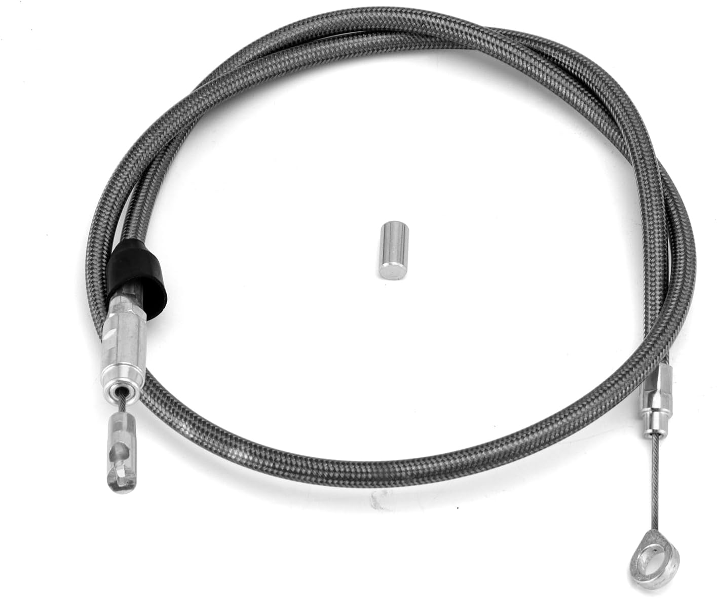 Mofun 52" Quick Connect Braided Upper Clutch Cable Stainless Steel Compatible with Harley Touring Road King Electra Road Glide Model 2021-2023, Black