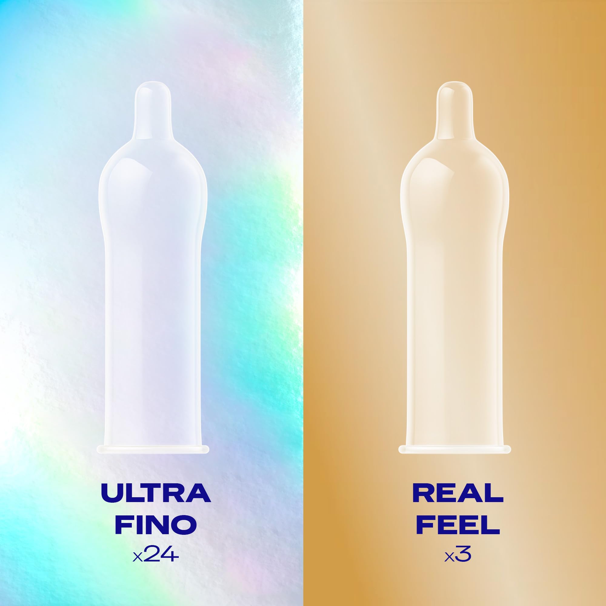 Durex, Pack Sensitivo Invisible, Preservativos Durex, Invisible Extra Sensitivo, Real Feel, 27 Condones