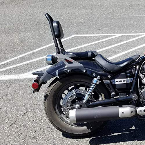 MotorFansClub Sissy Bar Backrest Fit For Compatible With Yamaha Star Bolt XV950 Bolt XVS950 2014 2015 2016 2017 Rear Passenger Back Seat Cushion Sissy Bar Backrest