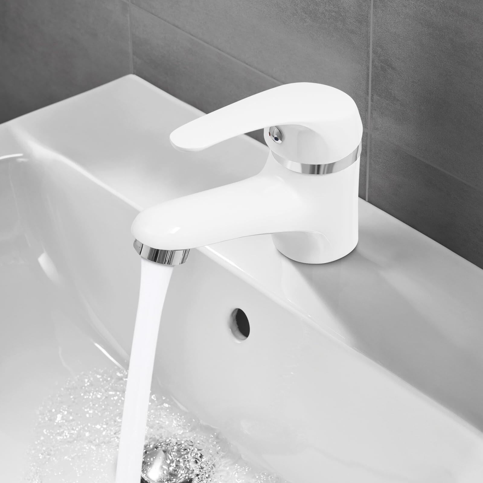 Grifo de lavabo monomando 3/8 pulgadas para baño