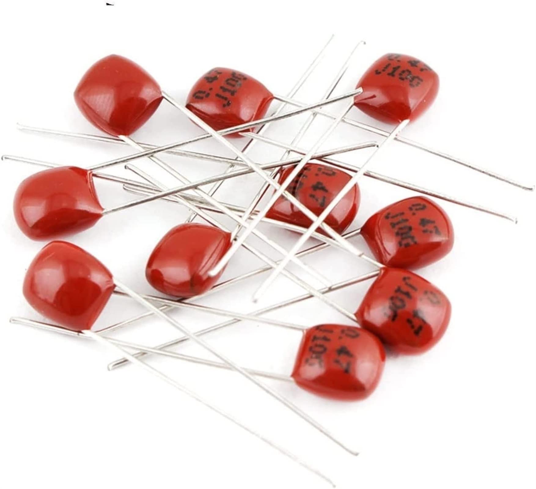 Kit de condensadores 100pcs / lot 10nF ~ 470nF Kit de surtido de condensadores de película de poliéster metalizado Muestras de alta precisión y estabilidad Conjunto de condensadores CBB Industrial Ele