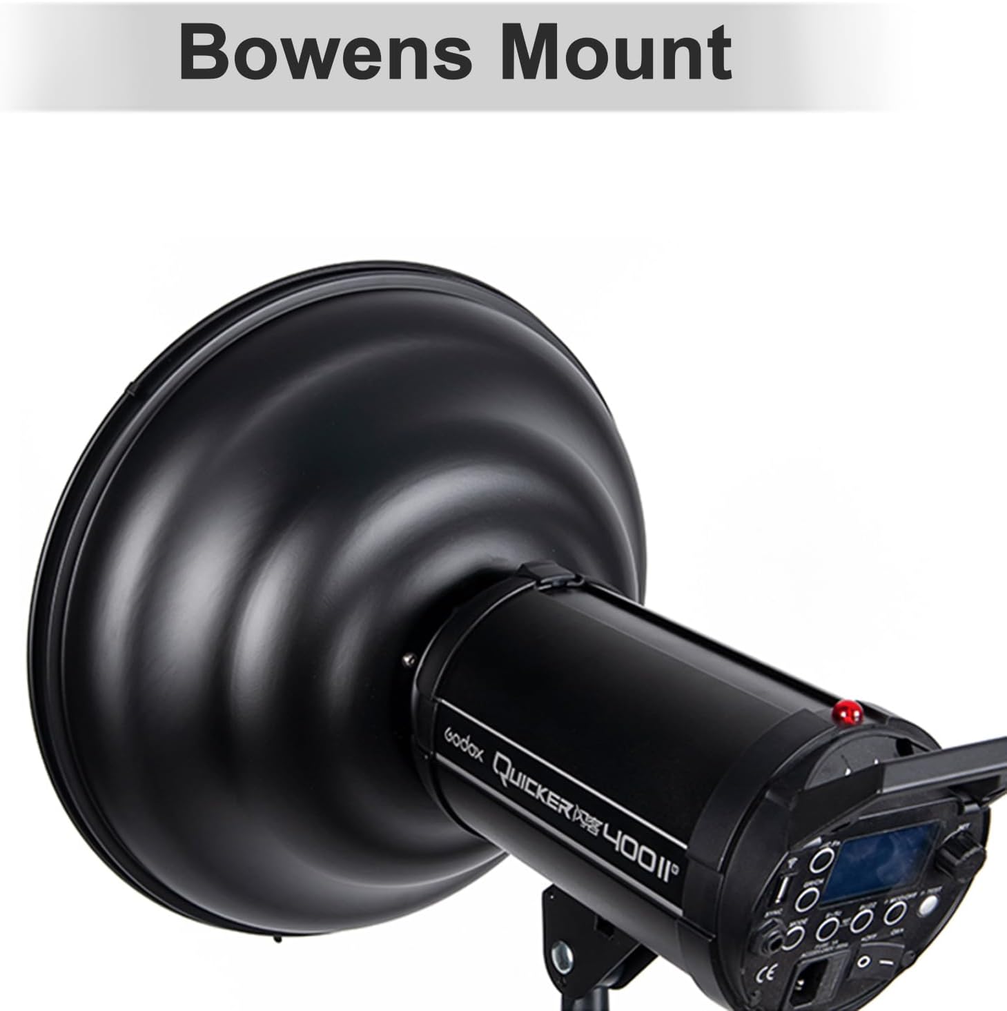 ERYUE 16インチ スタジオ写真用リフレクタービューティーディッシュ ハニカムグリッドと柔らかい布付き、白い内面、ボーエンズマウ