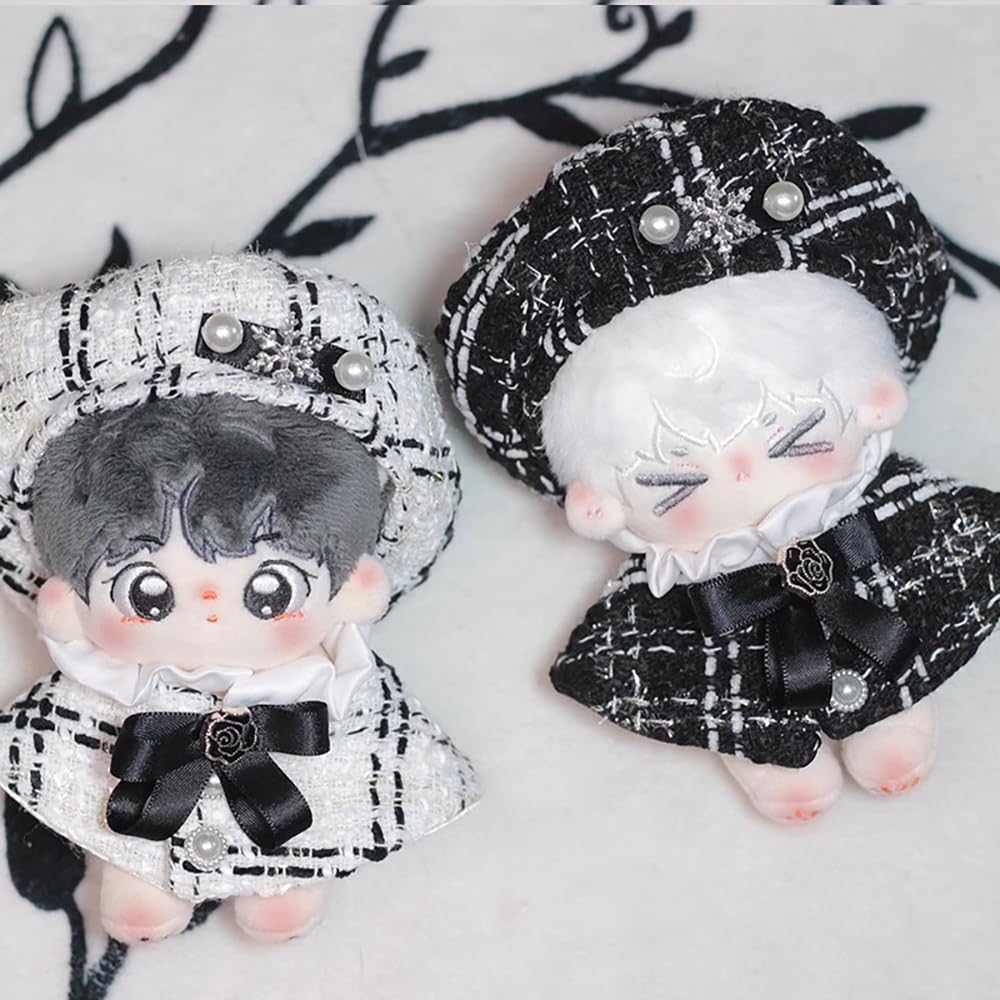 Amazon.co.jp: niannyyhouse 10cm ぬいぐるみ 服 ポンチョ 帽子