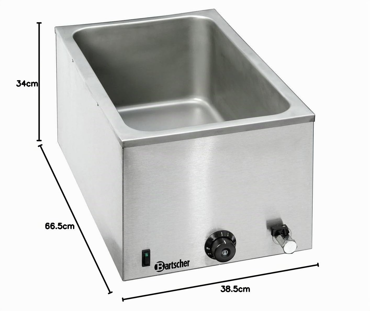 Bartscher Bain Marie 1/1GN, 200mm, mit Hahn Gastronomiebedarf