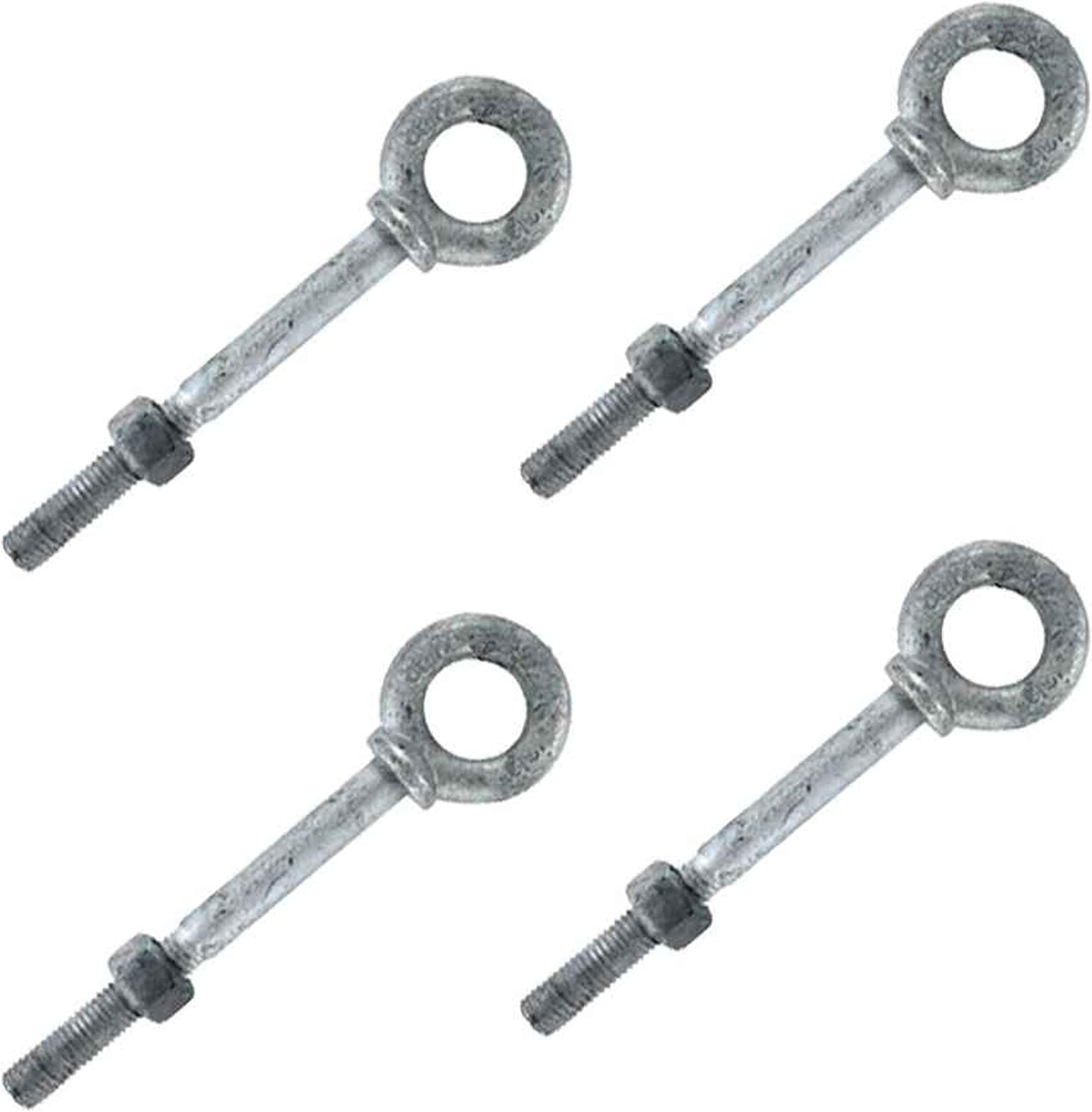 3/8" x 2-1/2" Galvanized Shoulder Eye Bolt - 4 Pack