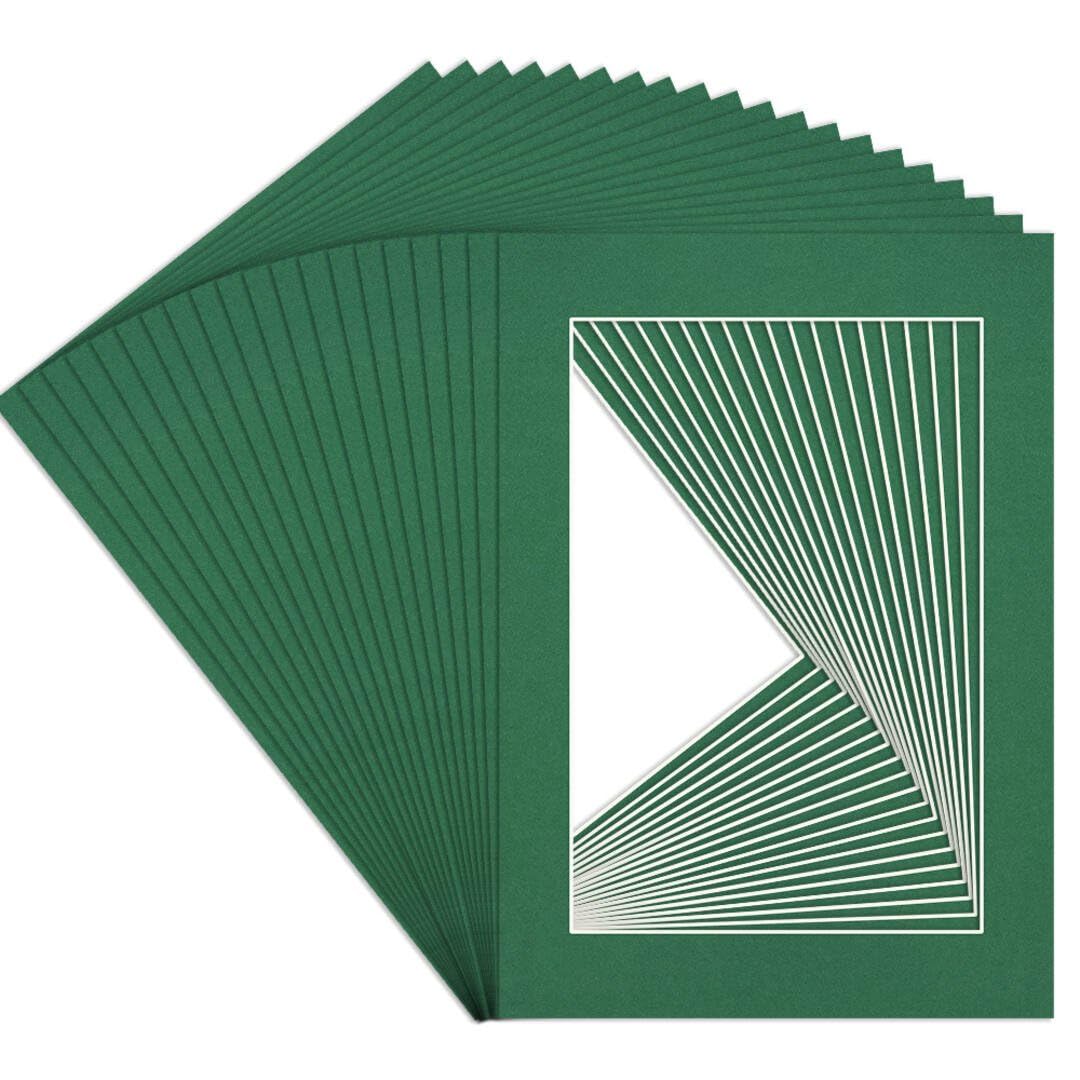 Procut Global A4 Emerald Picture Mounts to Fit 9x6" Aperture - Precision Cut Cardboard Photo Mount - Ideal for Frames, Prints, Artwork & Certificates - Sizes & Colours Available - 20 Pack