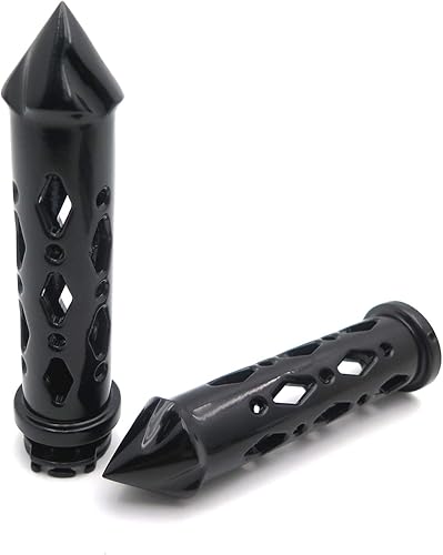Miniatura 6 de SMT-Black Spike Grip 7/8 "Barras CNC compatibles con Yamaha Kawasaki Manillares Sport Bikes [B00RW3FDU0]