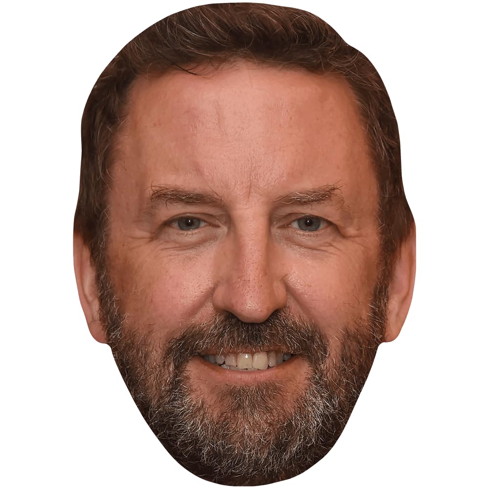 Lee Mack (Beard) Celebrity Mask, Flat Card Face, Fancy Dress Mask