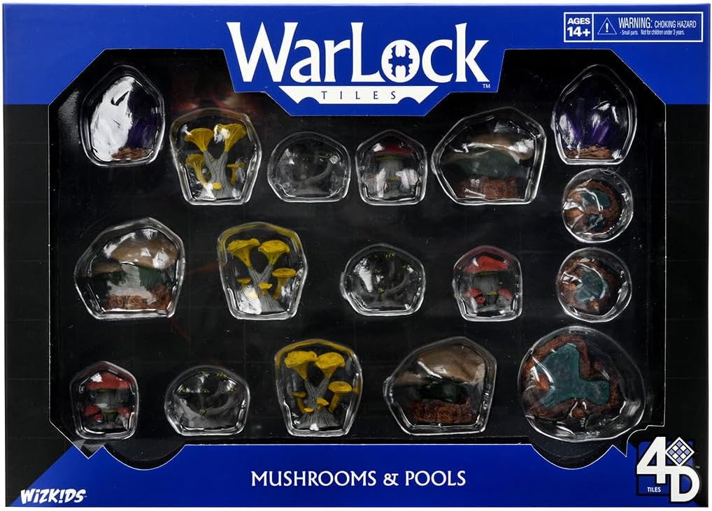 WizKids Warlock Tiles: Accessory – Mushrooms & Pools