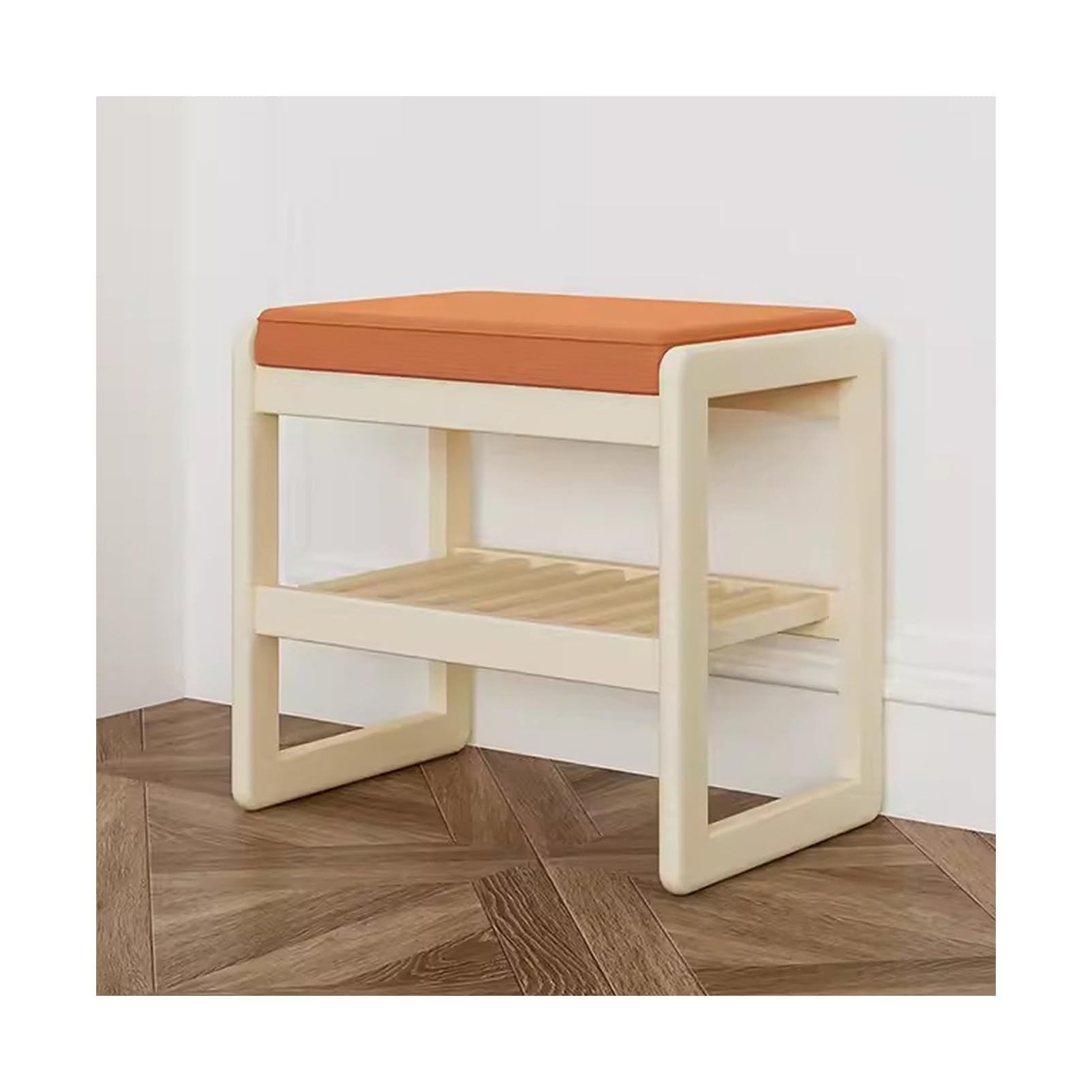 Banc à chaussures meuble de rangement compact en bois d'entrée