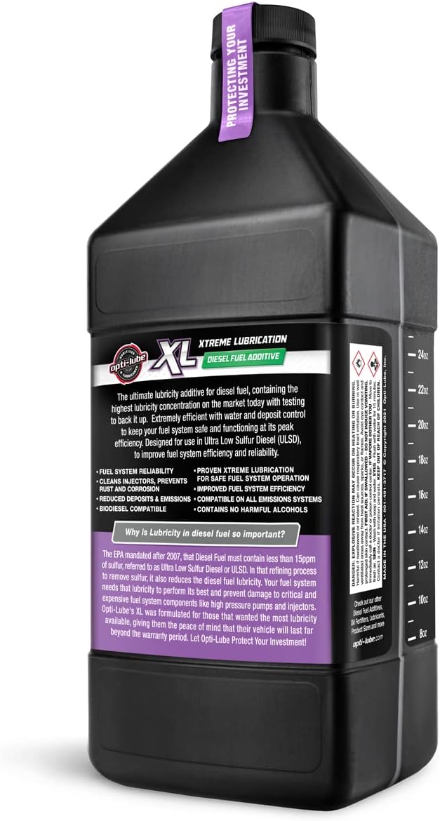 Opti-Lube XL Xtreme Lubricant Diesel Fuel Additive: Each Quart Treats up to 320 Gallons (2 Quart Pack (Treats 640 Gallons))