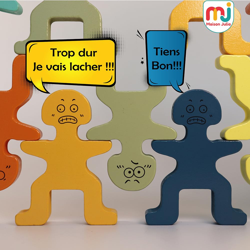 Wer wird die stabilste Hand haben? Gesellschaftsspiel aus Holz zum Stapeln für Kinder und Familie – Feinmotorik Spielzeug Montessori Konstruktion, Reisen, Geschenk zum Geburtstag
