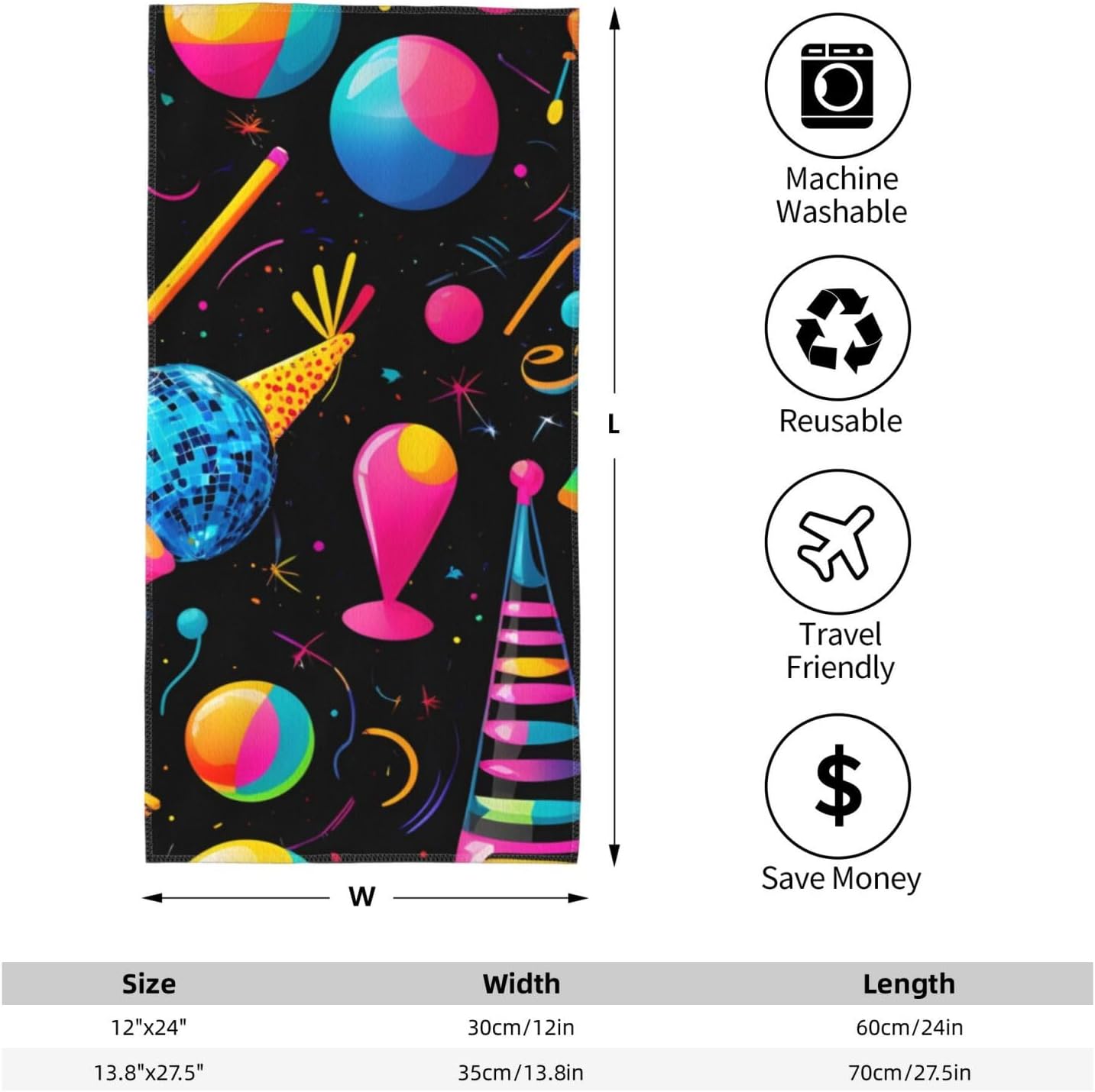 Geometrical Pattern Print Hand Towels for Kitchen, Decorative Bathroom Towels Decor Farmhouse Cute for Men Women Gifts