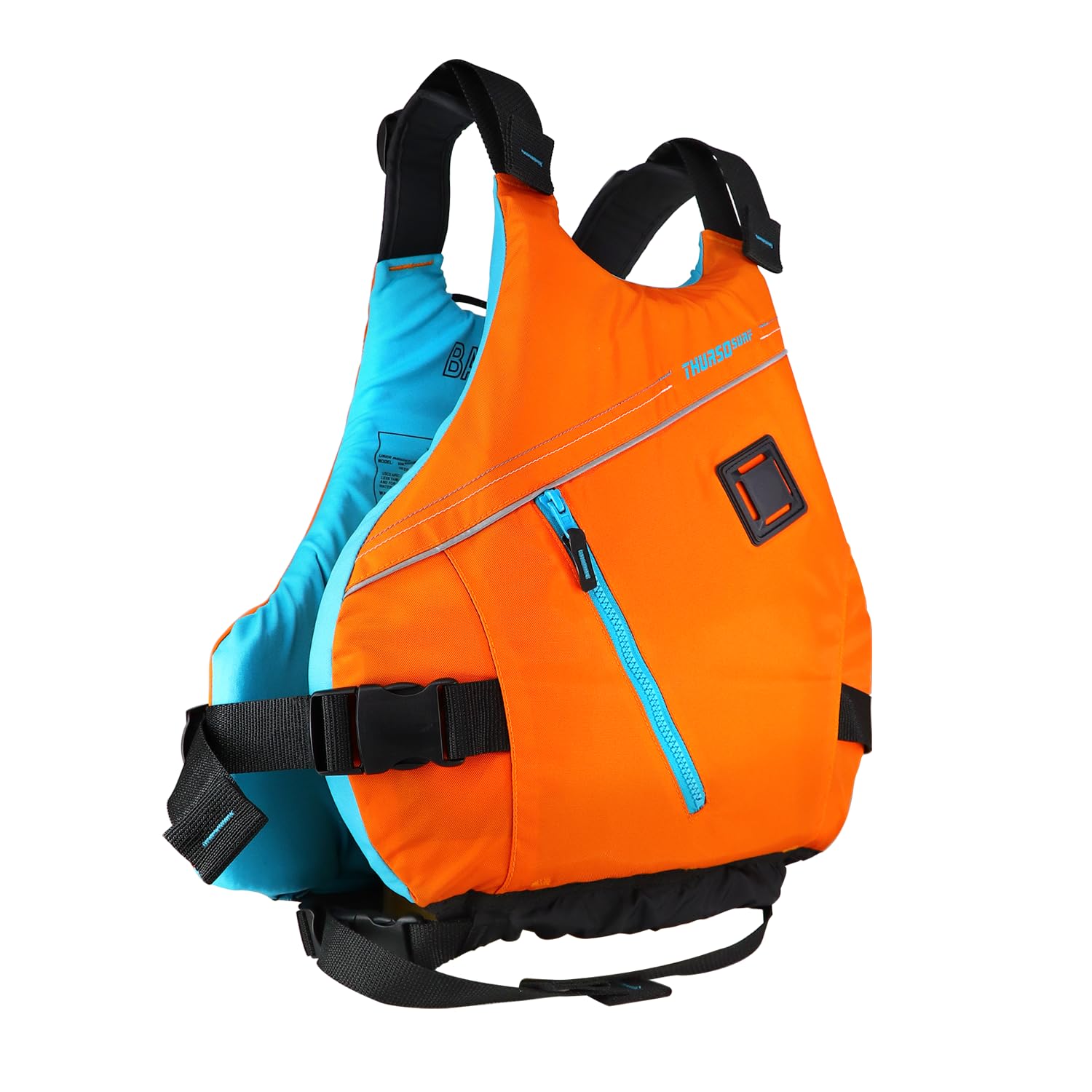 Thurso Surf Horizon Life Jacket – USCG Approved Adult Life Vest for Kayaking Boating Fishing PFD Personal Flotation Device for Men Orange