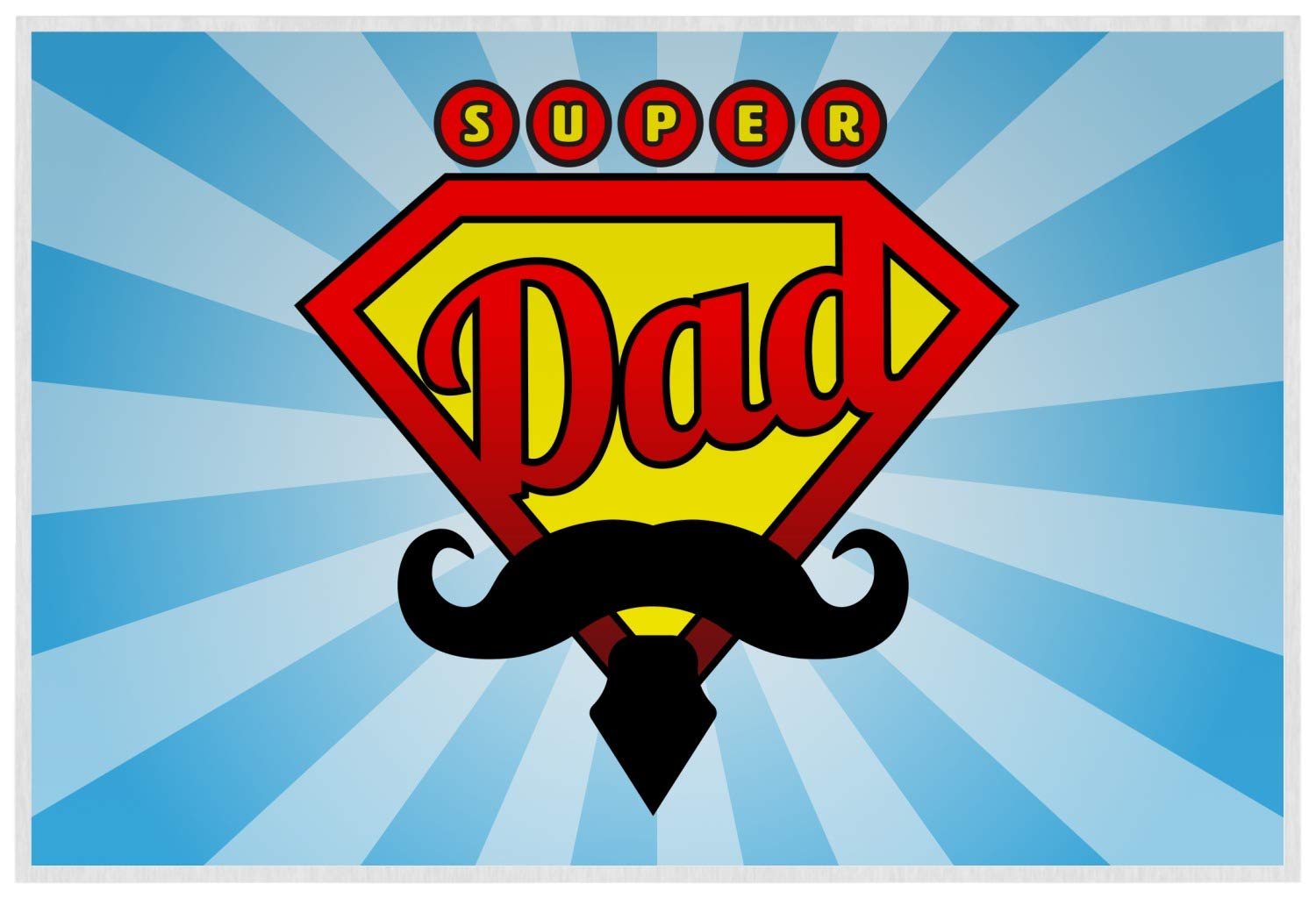 Personalized Super Dad Laminated Placemat
