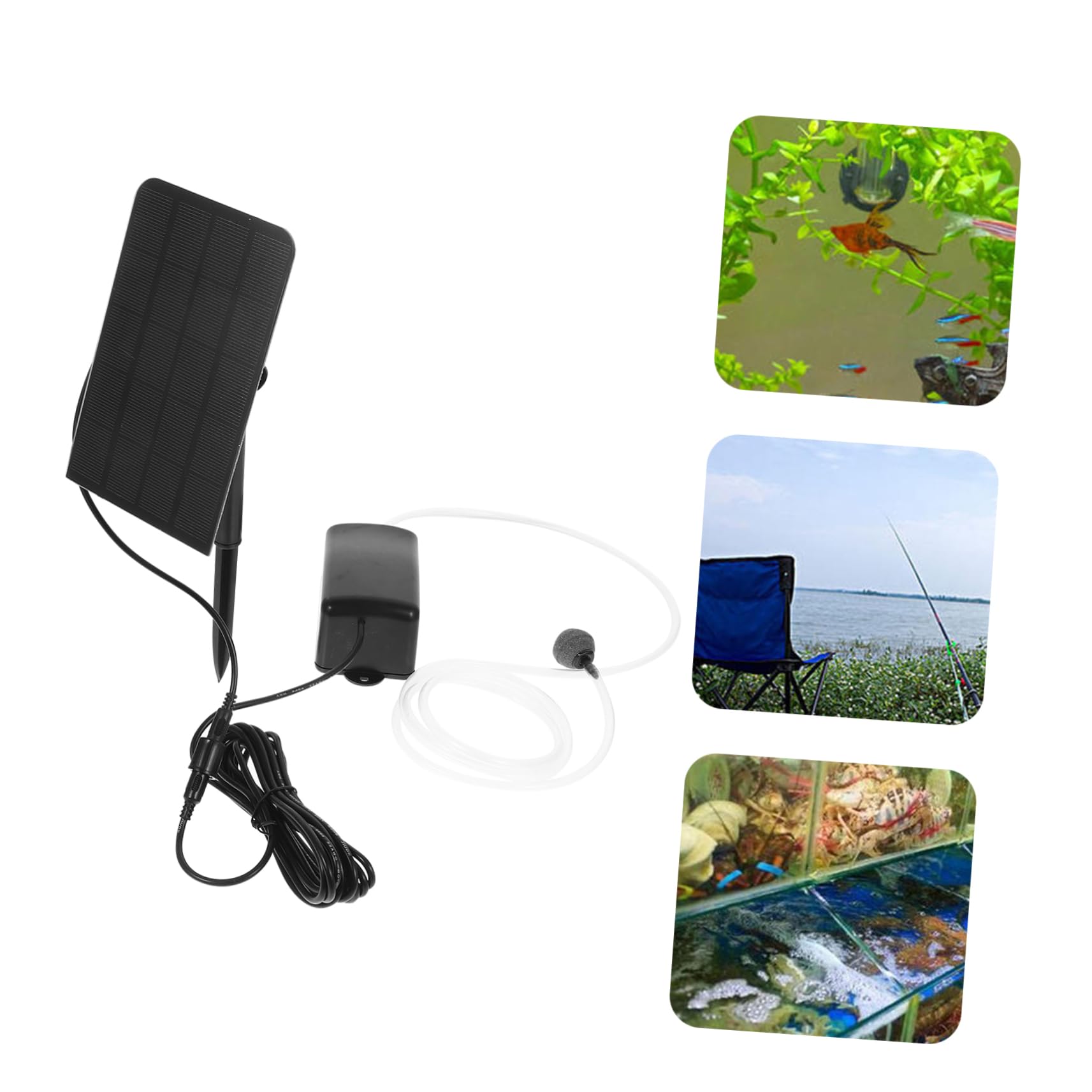BESPORTBLE 1.6w Oxigenador De Pesca Bomba Solar De Aire para Accesorio para Rendimiento Estable