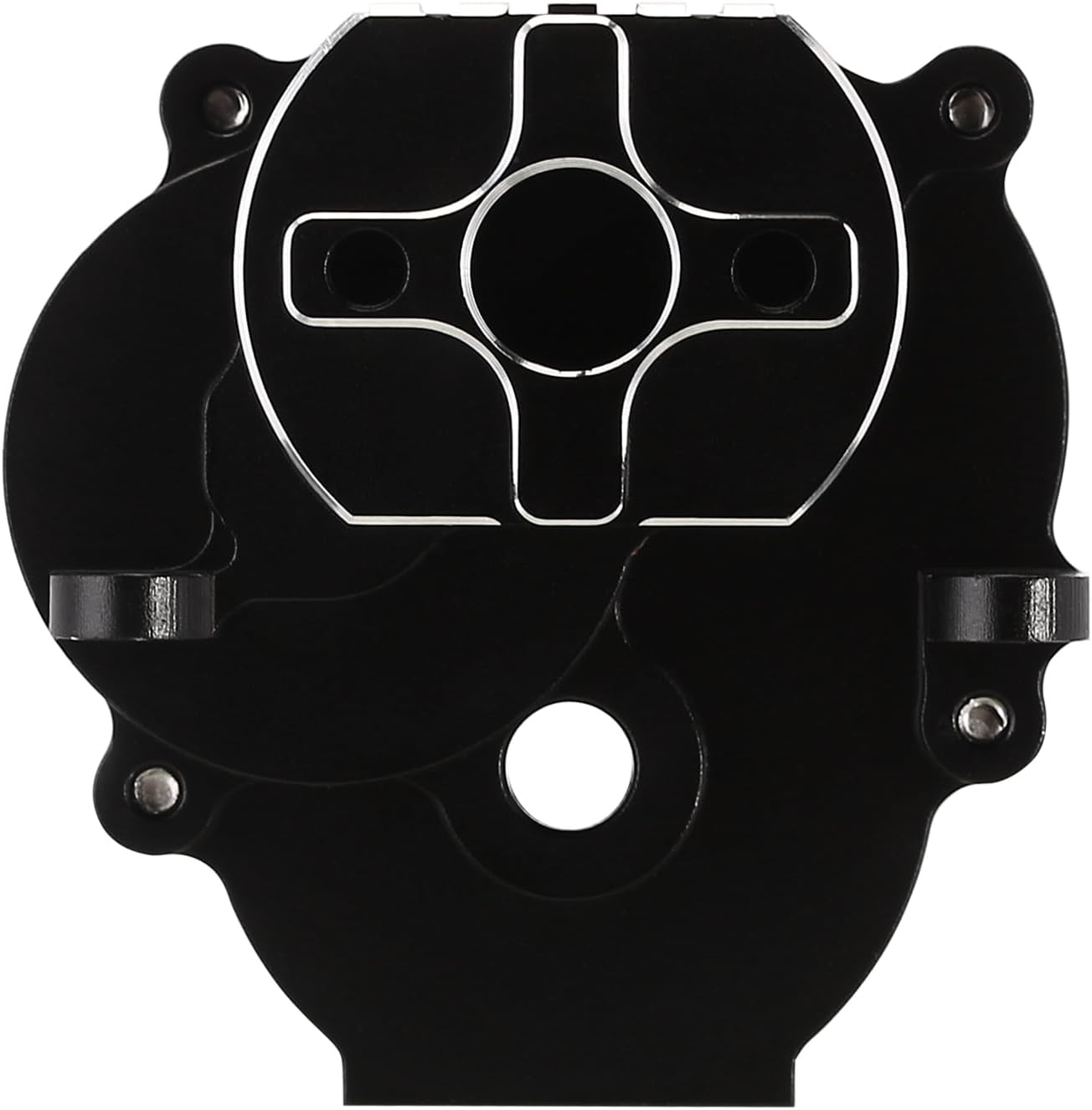 INJORA Transmission Housing with Bearings CNC Aluminum Gearbox Case Housing for 1/18 RC Crawler TRX4M Upgrade(Black)