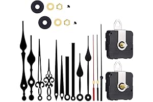 Silent Clock Movement Mechanism of 2 Pieces for DIY Clock Repair or...
