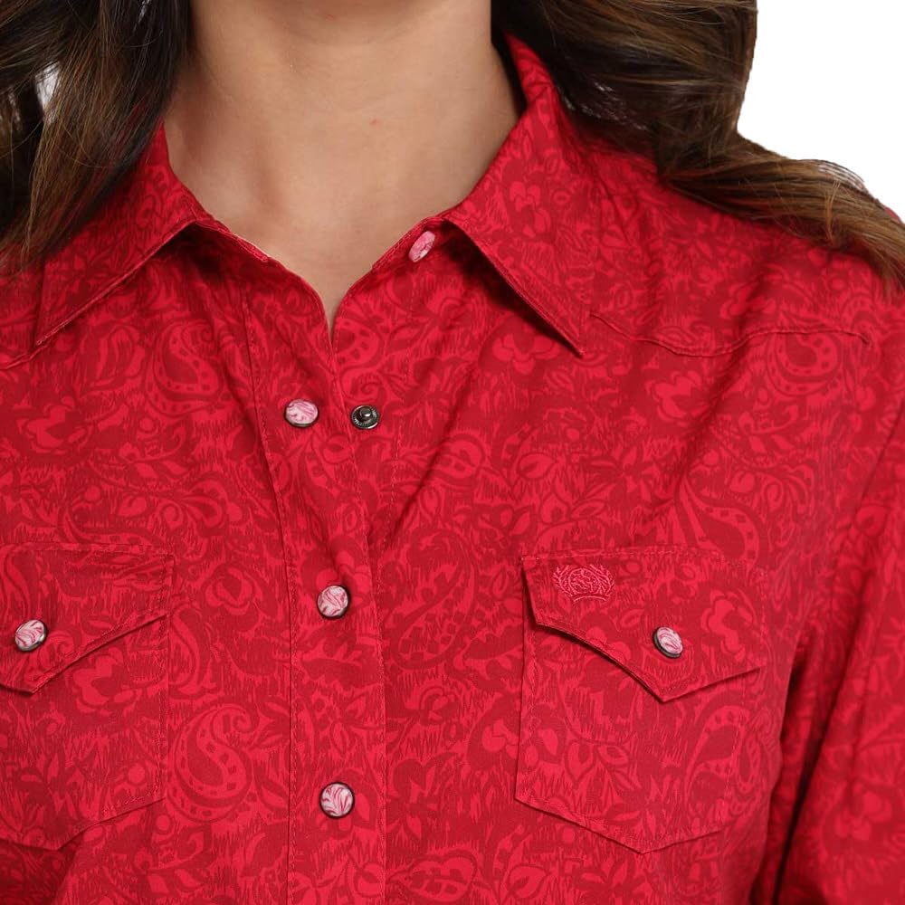 Cinch Western Shirt Womens Floral Long Sleeve Snap MSW9206003