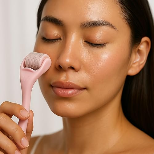 Miniatura 5 de Rodillo Derma de micropunto de acero inoxidable 540, rodillo de microagujas para cara, cuero cabelludo y barba, herramienta de cuidado de la piel