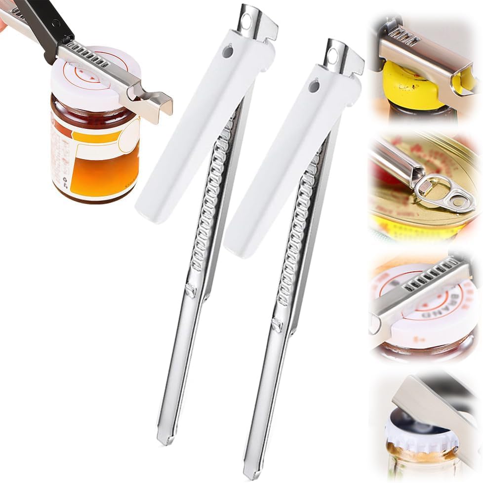 Ouvre-bocal Réglable En Acier Inox - Pour Mains Faibles, Arthrite, Seniors - Ajustable De 1 à 10 Cm - 9