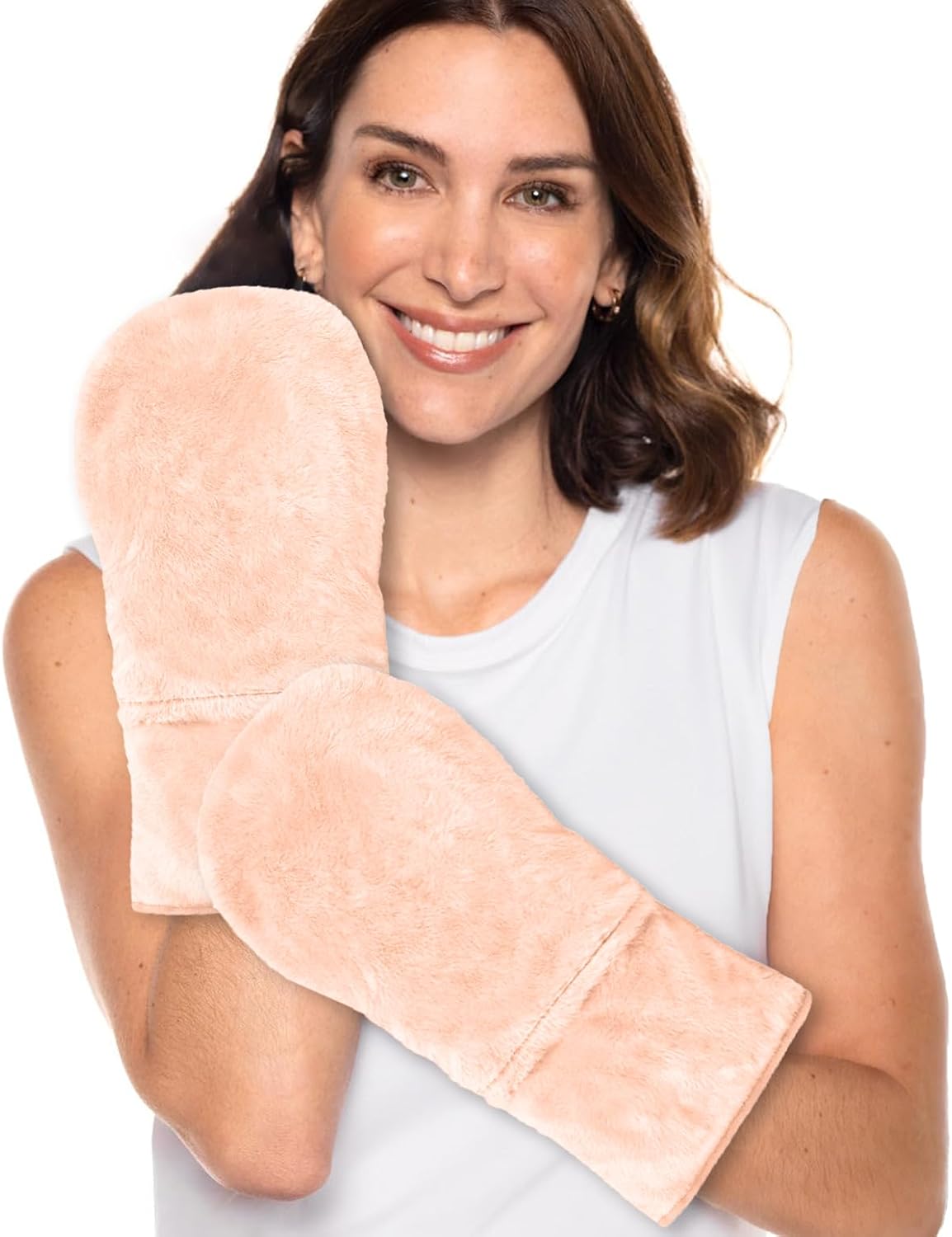 Microwave Heated Gloves for Arthritis Hands, Microwavable Heated Hand Warmer Gloves, Microwavable Heating Pads for Hand in Cases of Stiff Joints, Moist Heat for Hands, Lavender, Grey, Washable Cover