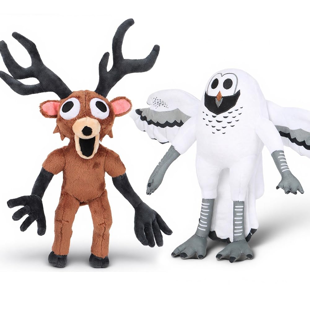 Kouipoie 99 Nights In The Forest Plush Toy,The Deer Villain Collectible Soft Toy,Game-Inspired Stuffed Animal For Kids & Adults,Cuddly Plushie Gift For Christmas,Halloween & Birthdays. (2PCS)