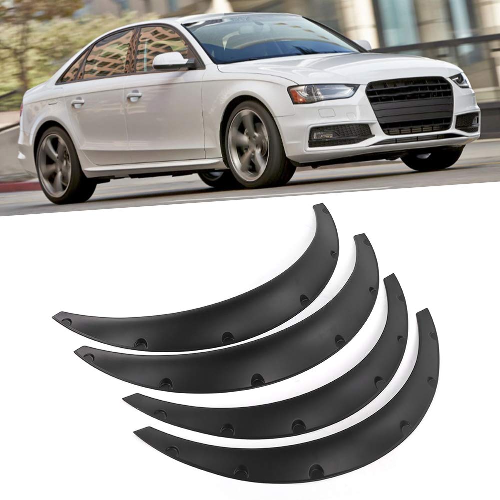 Greensen Guardabarros Universal para Coche, 4 Piezas, Extensión de Ancho a Rayas, para SUV y Todoterreno