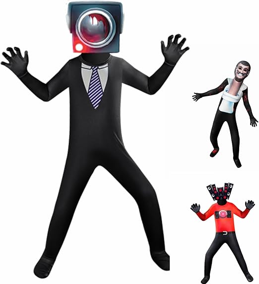 Aaion Skibidi Toilet Costumes TV Man Speakerman Cameraman