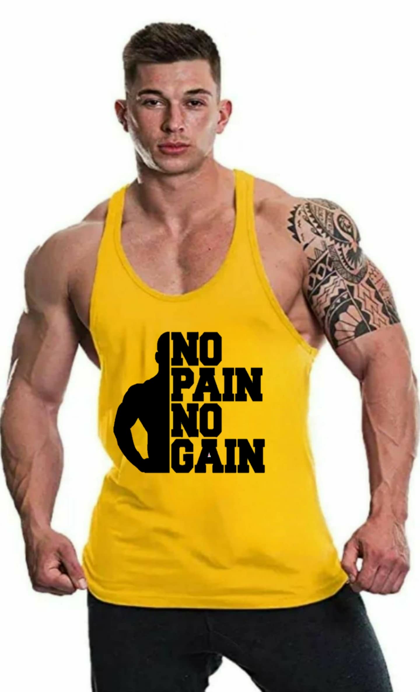 MASCARI Men's Regular Sleeveless Polyester Vest | Anti-Microbial | Anti Odor, Breath tech Super Soft & Comfort Fit Gym Vest for Workout MASCARI_P-picture-42