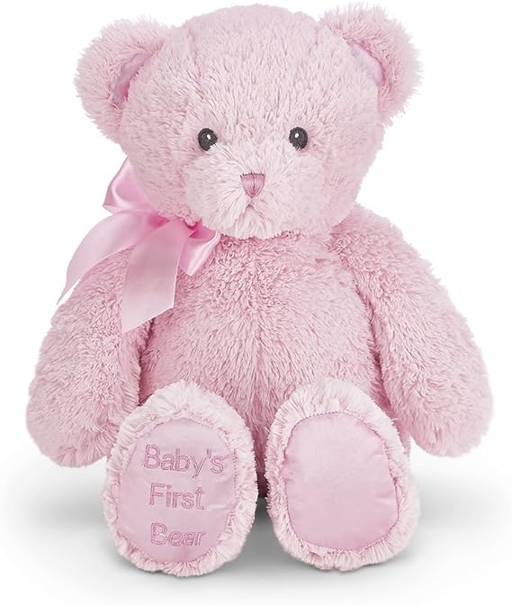 Bearington Baby's First Teddy Bear Pink 