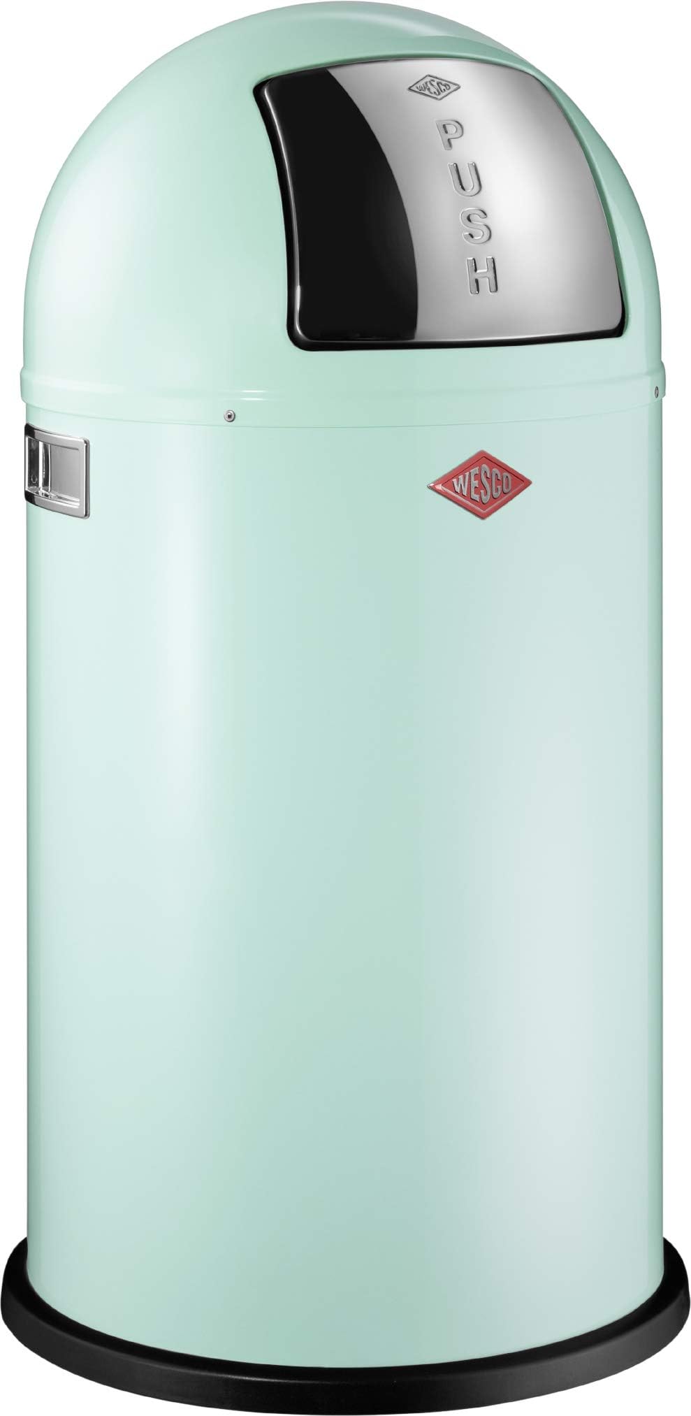WescoPushboy Waste bin for Kitchen, Metal, Mint, 40 x 76.5 x 40 cm